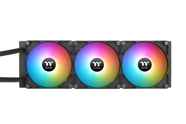 Система водяного охолодження Thermaltake TH360 V2 Sync AIO з LCD 2.1' (480x480), 3x 120mm вентилятори ARGB PWM, сумісна з Intel LGA1851/1700 та AMD AM5/AM4, чорний (420mm)