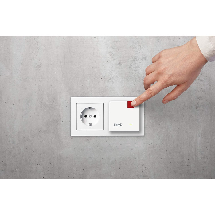 Повторювач Wi-Fi FRITZ!WLAN Mesh 600 - Mesh система, WLAN N до 600 Мбіт/с (2.4 ГГц), WPS, компактний, німецька версія