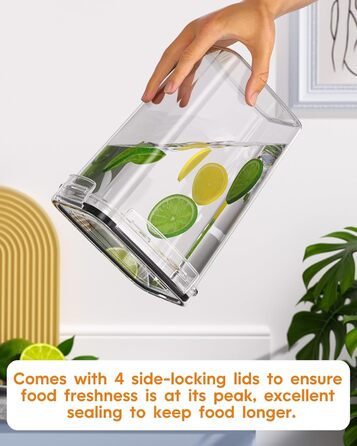 Набори контейнерів для зберігання продуктів з кришкою, 24 шт. Герметичні контейнери для меду, цукру, круп. З ручкою та етикетками