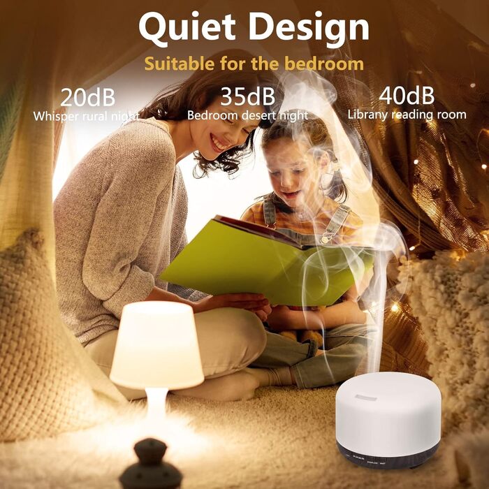 Аромадифузор Hianjoo 450мл з таймером, ультразвуковий, 7 кольорів LED, з пультом, для спа/офісу/йоги - темне дерево