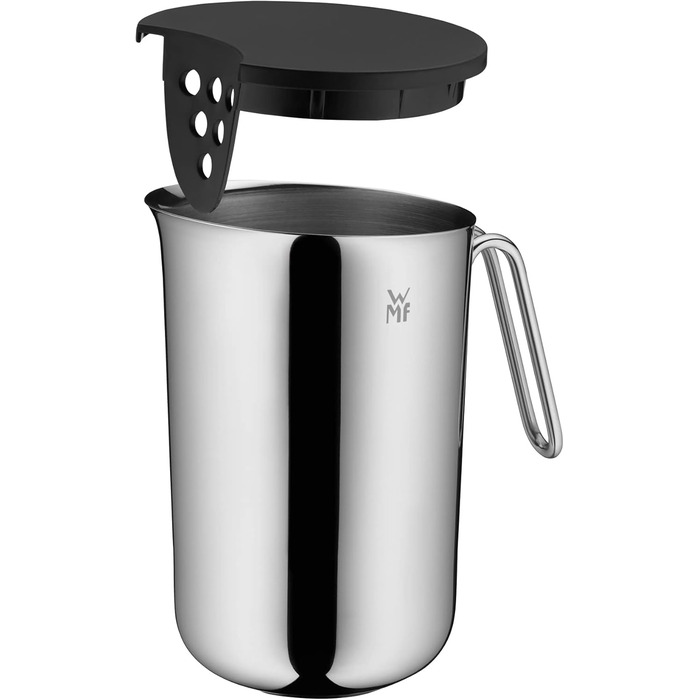 WMF Function Bowls Mixing Bowl 1.75l, with handle, polished Cromargan stainless steel, scaling & Gourmet Glass Measuring Cup 1.0l, heat-resistant glass, scaling for liters, milliliters, cups, and grams