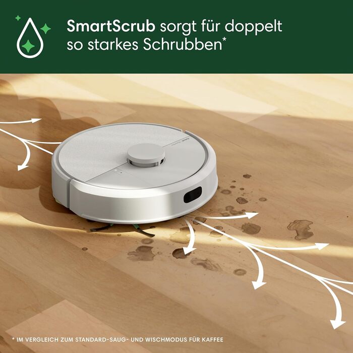 iRobot Roomba 105 Combo + AutoEmpty Dock: Робот-пилосос з автопорожненням, функцією миття та LiDAR навігацією - Чорний