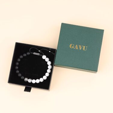 Чоловічий браслет GAVU з кристалами Інь-Ян (Голiт), срібло