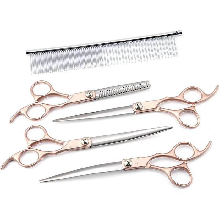 Ножиці для собак Geib - розріджуючі, ліва рука, набір 22 шт. Професійний набір для грумінгу