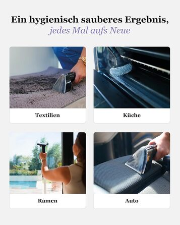 Професійний мийний пилосос Motionflow PRO з паровою функцією – 1700W, для килимів, меблів та авто. Самоочищення, пароочисник для дому та офісу