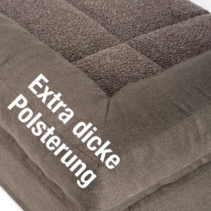 JAMAXX Преміум Софа для собак 2-в-1 - Ортопедична подушка з Memory Visco, знімні подушки та чохол, м'який фліс або овчина/шерпа, PDB3014 ((M) 90x70, коричнева)