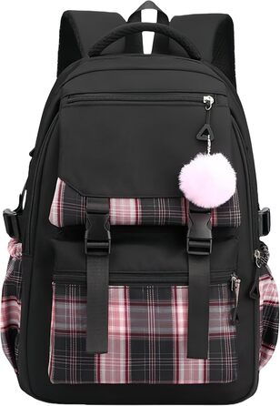 Чорний шкільний рюкзак Aryan для підлітків, дівчат та жінок. Легкий рюкзак на 17 дюймів з відділенням для ноутбука, стильний та підходить для подорожей, навчання та роботи.