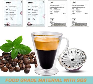 CAPMESSO Reusable VertuoLine Capsule Lid - Compatible with VertuoLine Espresso Machine Coffee Pads - 64 mm (200 / Pack)
