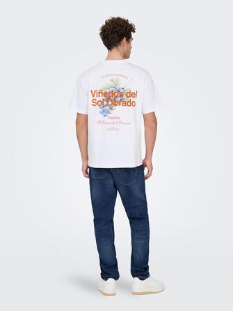 Джинси чоловічі Only Sons O&S Slim Fit Stone Washed Denim Stretch 33W/32L Середньо-сині