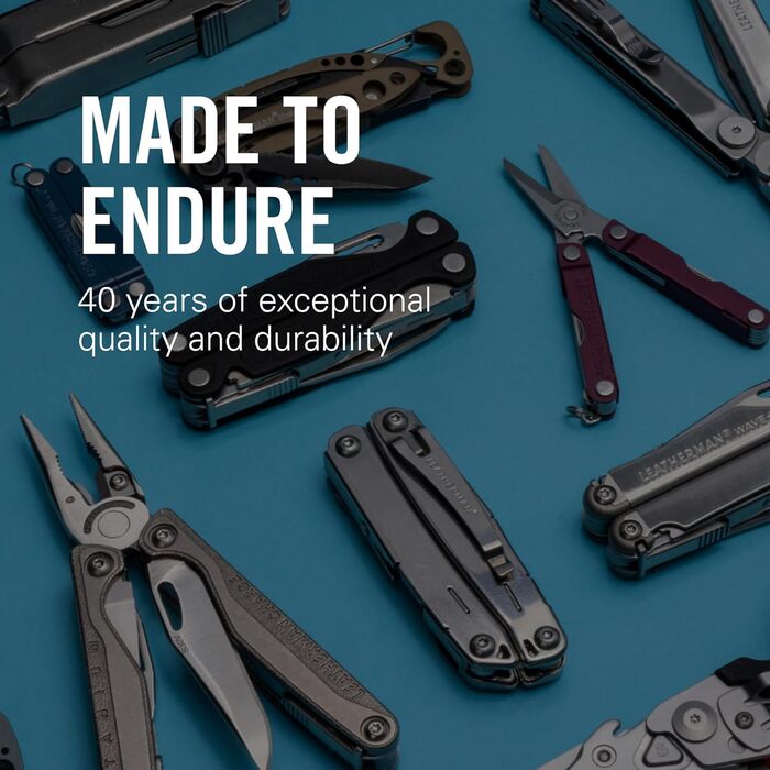 LEATHERMAN - Rev, compact multi-tool with package opener and screwdrivers, with nylon holster