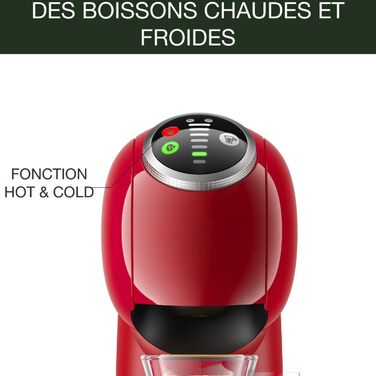 Кавова машина капсульна NESCAFÉ DOLCE GUSTO GENIO S PLUS KRUPS, автоматична, червона
