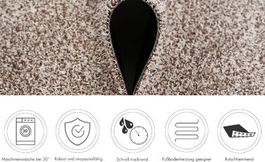 Килимок для порогу Samson Türmatte: миючий, антиковзкий, 40x60 см, бежевий