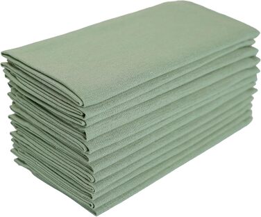 INFEI Linen-Blend Napkins, Solid Color, 40 x 40 cm, for Easter Parties, Events, and Home Use, 12 Pieces (Lime Cream)