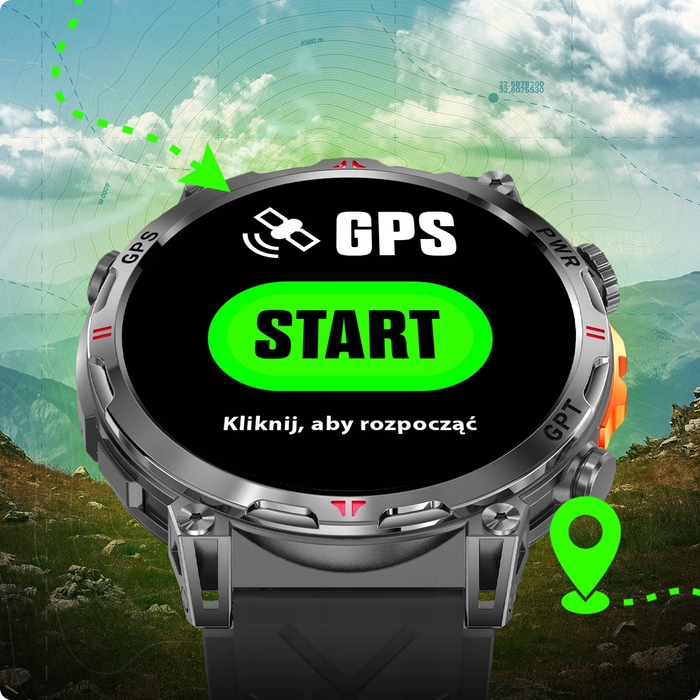 Смарт-годинник JG Smart JGR-93 з GPS, сріблястий