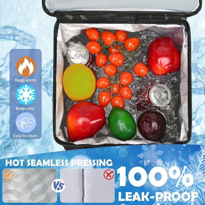 Терморюкзак для пікніка на 42 банки, чорний. Ізольований рюкзак для відпочинку, пляжу, кемпінгу, барбекю.