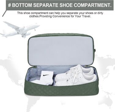 Спортивна сумка для подорожей Easyjet: водонепроникна дорожня сумка для жінок з відділенням для взуття, 47x37x22 см (38 л)