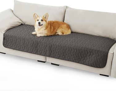 Водонепроникний коврик для собак Bedsure, 76 x 182 см, антиковзаюча підстилка для дивана, м'яка, зносостійка, для дому, сірий