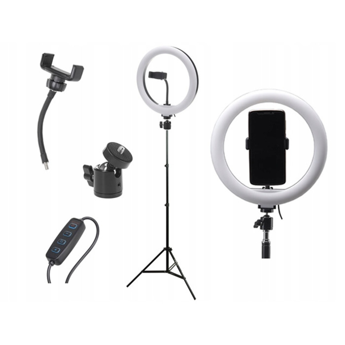 Кільцева лампа для макіяжу LED Ring Light зі штативом та тримачем для телефону