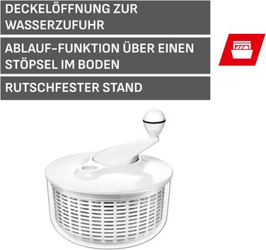 Салатниця-центрифуга Silit 25 см, пластик, біла