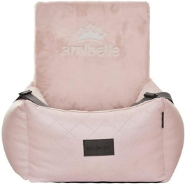 Автокрісло для собак та котів, універсальне, чорне, з екошкіри, 55 x 55 см (Bella Rosa)