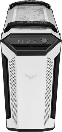 Корпус ПК ASUS TUF Gaming GT501 White Edition Mid-Tower для материнських плат EATX з 2x USB 3.1, сталевий каркас, 4 вентилятори, скло