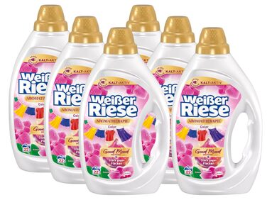 Гель для прання кольорових речей Weißer Riese Color Gel Aromatherapie Floral Sensation з орхідеєю, 6х22 прань, для сяючої чистоти та аромату