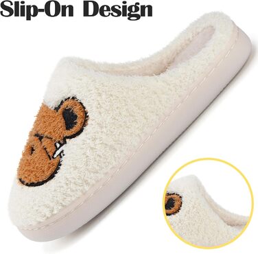 Тапочки зимові Mishansha для жінок та чоловіків, теплі плюшеві, з піною пам'яті, розмір 36-47, жовті та білі