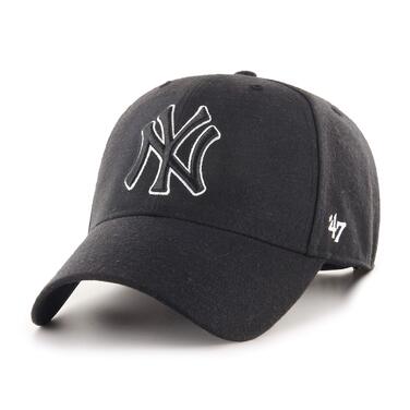 Кепка бейсбольна New York Yankees MLB, регульована, чорно-біла