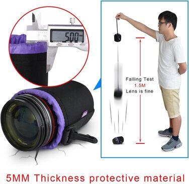 Водонепроникний захисний чохол для об'єктива CADeN: 4 розміри, неопрен, Canon, Nikon, Sony, Pentax, Tamron, Sigma