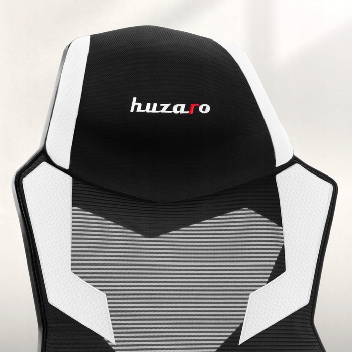 Ігрове крісло Huzaro Combat, тканина, чорно-біле