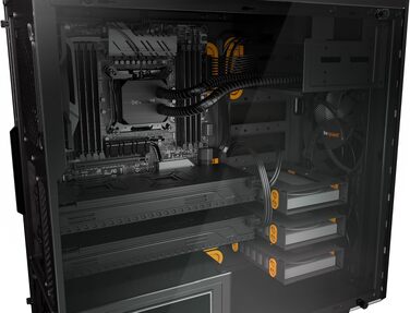 Корпус для ПК be quiet! Pure Base 600 Window Orange, 2 вентилятори Pure Wings 2, підтримка радіаторів до 360мм, загартоване скло