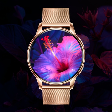 Смарт-годинник Emavo для жінок, золотий, у комплекті з 5 ремінцями