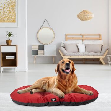 Крісло-лежанка для собак та котів Ferplast Relax, 85 x 55 см, червоне, бавовна, з м'якою подушкою