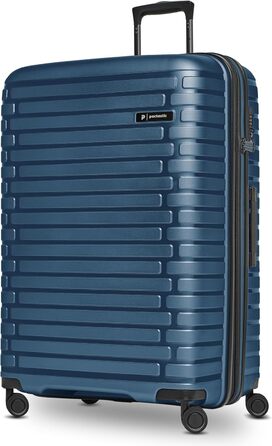 Чохол-валіза на колесах, середній, 45 x 25 x 66 см, розширюється до 75 літрів | з поліпропілену, 4 колеса, TSA-замок | Collection 04 (Темно-синій металік)