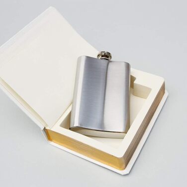 Фляга для напоїв Suck UK 'The Good Book' 120мл, нержавіюча сталь, білий колір