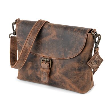 Сумка через плече Berliner Bags Catalina Vintage з натуральної шкіри (Earth) середнього розміру. Жіноча сумка-месенджер з магнітною застібкою