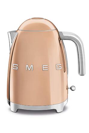 Електричний чайник Smeg KLF03WHEU 1.7л, 2400Вт, з фільтром від накипу та системою м'якого відкриття кришки, колір Rose Gold
