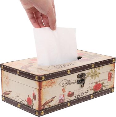 Вінтажна коробка для серветок, органайзер для тканинних серветок, тримач для серветок - стильна модель для дому, офісу, ванної кімнати