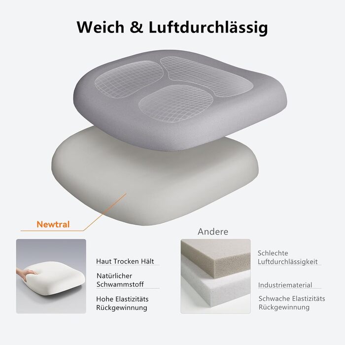 Офісне крісло Newtral MAGICH 003: ергономічне, з підлокітниками та підголівником, до 150 кг, сірого кольору + знімна стільниця