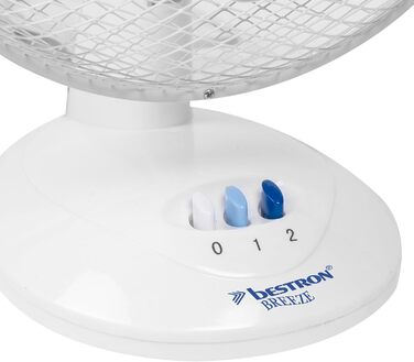 Вентилятор настільний Bestron DDF27Z, 29 см, 2 швидкості, білий