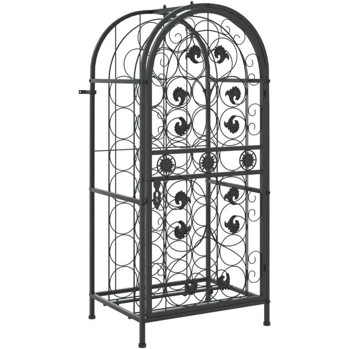 vidaXL Wine Rack 35 Bottles Metal Bottle Rack Bottle Stand Wine Cabinet (45 x 36 x 100 cm)