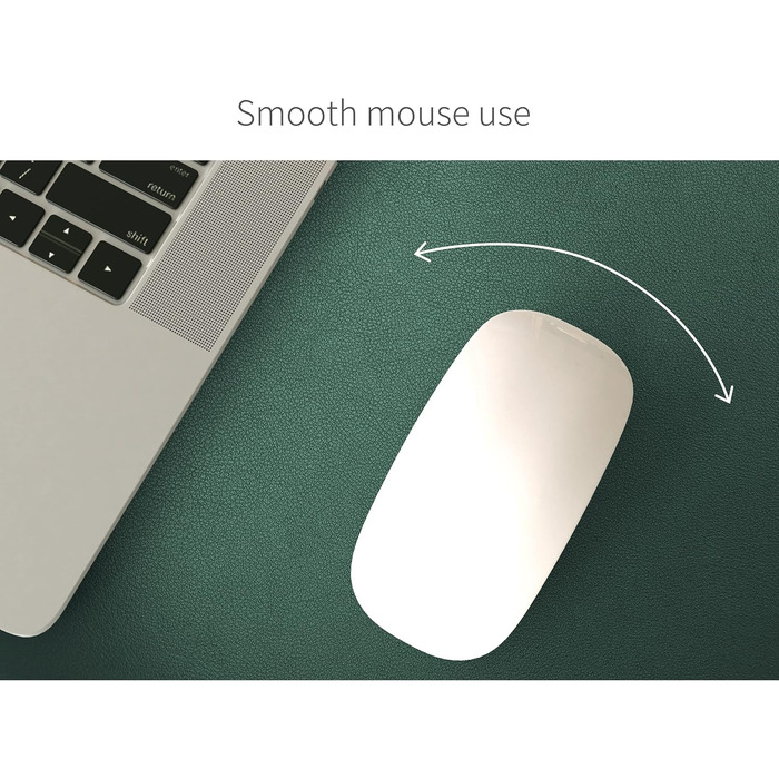 Килимок для миші RENMTURE з натурального корку та PU-шкіри, 80 x 40 см, темно-зелений, для офісу та дому