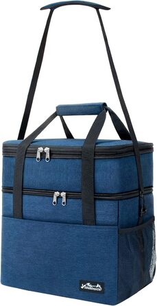 Термосумка Viedouce 30L: ізольована сумка-холодильник для пікніків, кемпінгу та подорожей (блакитна)
