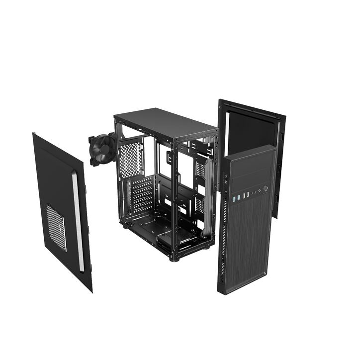 Корпус Gembird FC-160 Midi Tower, чорний