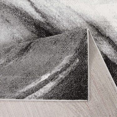 Килимок Kurzflor з коротким ворсом для вітальні, спальні та дитячої кімнати. Сучасний дизайнерський килимок TC-Fashion 6114 в сірому кольорі (Circle Grau, 140x200 см)