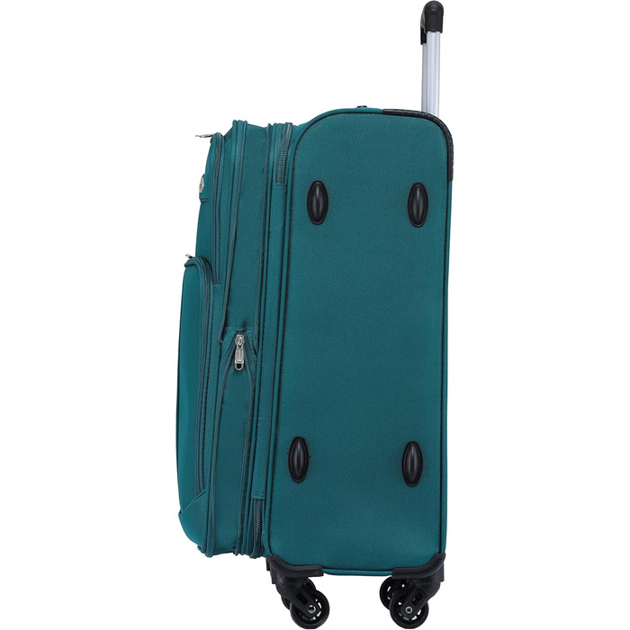 Чемодан тканинний BEIBYE, комплект валіз, ручна поклажа 54см, з кодовим замком (бордовий, бірюзовий)