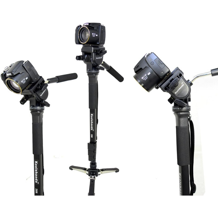 Штатив Koolehaoda з алюмінію з рідкосною головкою та складаною ніжкою для DSLR-камери, висота до 148 см