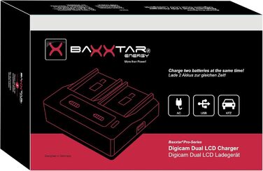 Зарядний пристрій Baxxtar Pro BP-U30/35/60/65/70/90/95/100 з LCD дисплеєм (Dual)