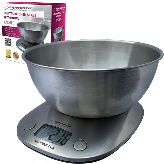 Кухонний ваги з чашею ESPERANZA Lychee EKS008