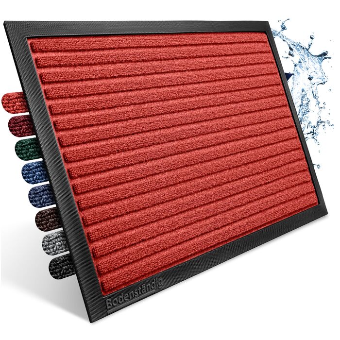 Килимок для дому та вулиці, антиковзаючий, 40x60 см, 90x150 см, червоний, для входу, дверний килимок